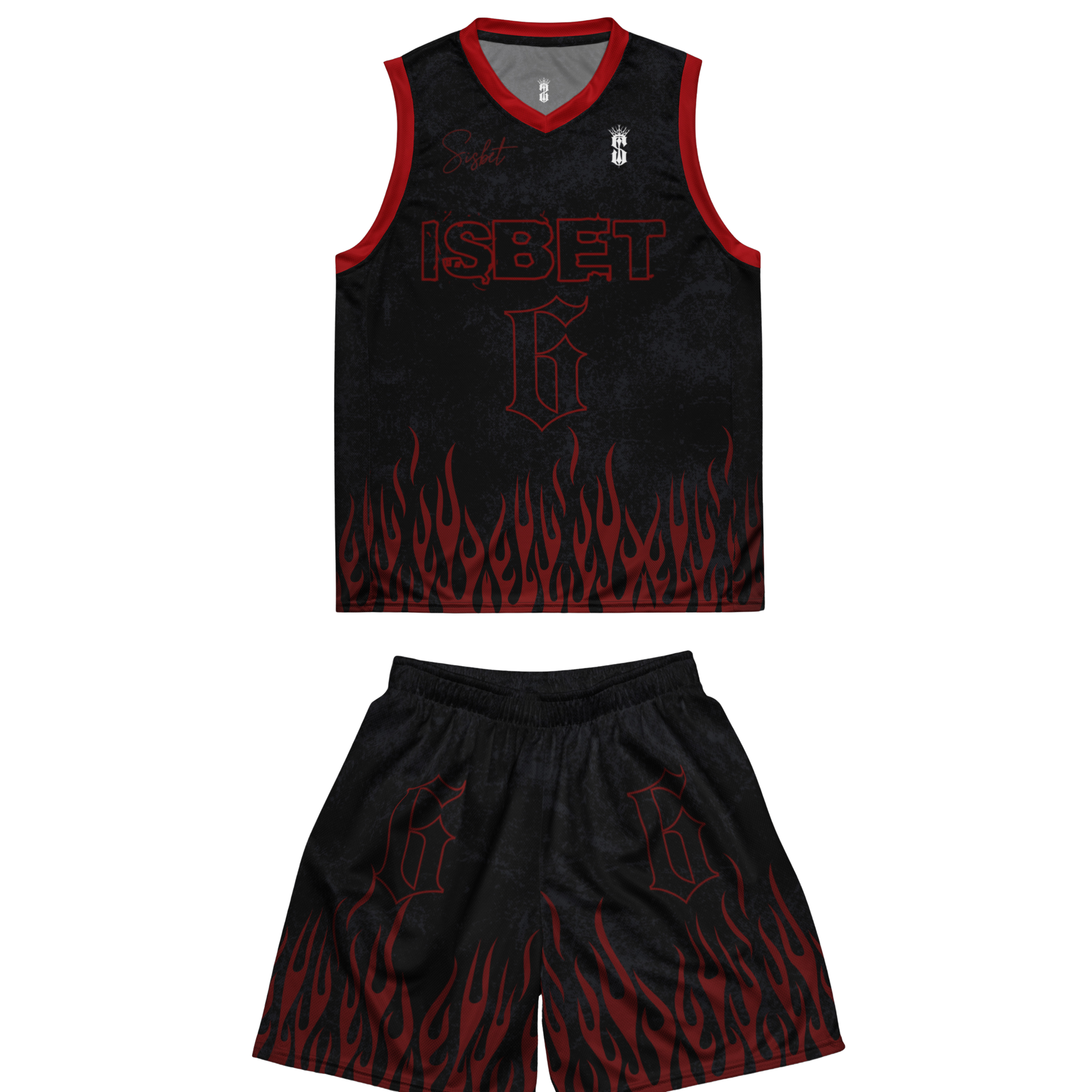 conjunto - gris oscuro + rojo